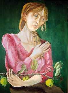 Lady mit pfeln