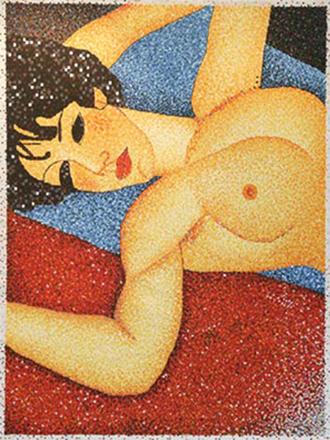 modigliani pixelismus oder pointilismus