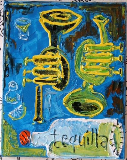 zwei arsch- trompeten und tequilla-jazzclub