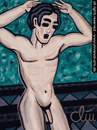 "Akt frontal - m�nnlich" (Male Nude - frontal)