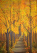 Waldweg im Herbst
