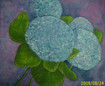 Blaue Hortensie