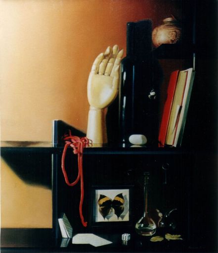 Stillebeben mit der hlzerner Hand