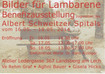 Benefizausstellung f�r Lambarene
