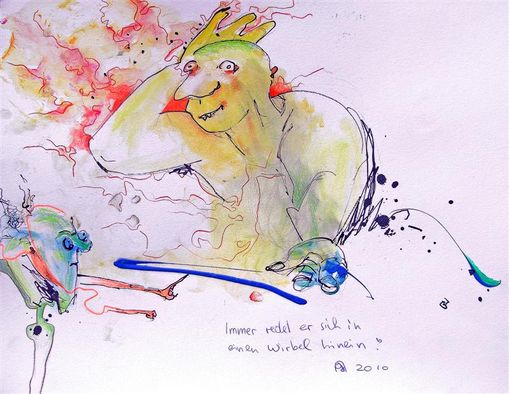 IMMER REDET ER SICH IN EINEN WIRBEL HINEIN !