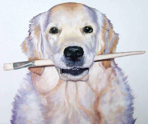 Chica mit Pinsel