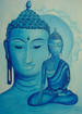 Blauer Buddha