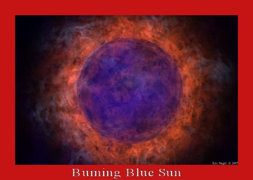 Burning blue Sun