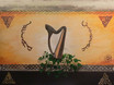 Clairseach irische Harfe Acrylbild von Silvana Czech