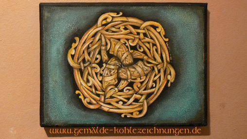 keltisches Knotenmuster Triple Horn of Odin