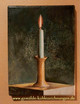 Lebenslicht - Light of Life Kerze mit keltischem Knotenmuster im Hintergrund