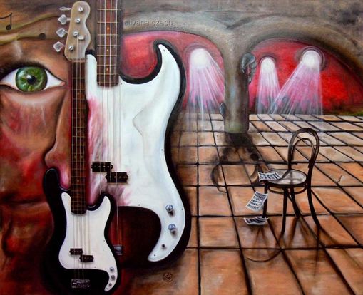 IInstrument E-Bass Gem�lde Sweet Retreat Silvana Czech