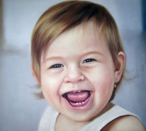 Kinderportrait �lgem�lde vom Foto 