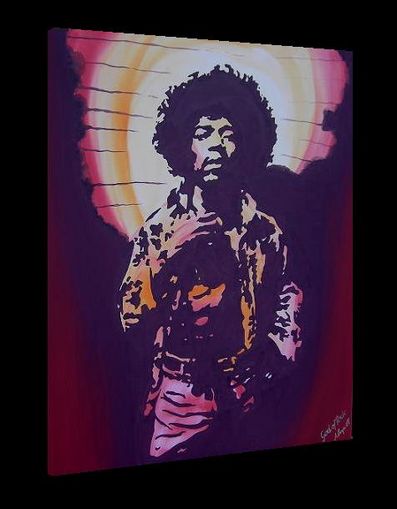 JIMI HENDRIX god of rock MODERN-POP-ART Gem�lde  Painting