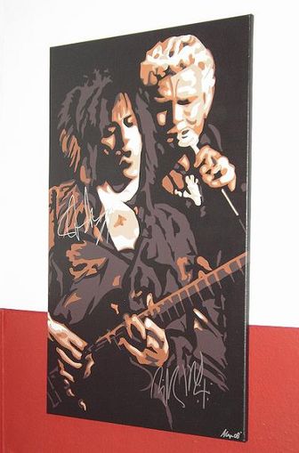 Billy Idol and Steve Stevens live signature