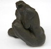 schwarze Tonskulptur 4