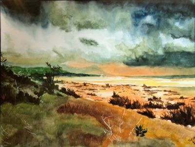 K�stenlandschaft im Sturm