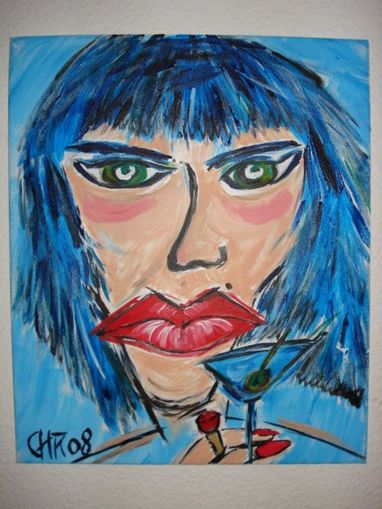 Die blaue Partylady