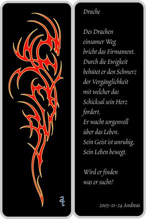 Drache, Lesezeichen