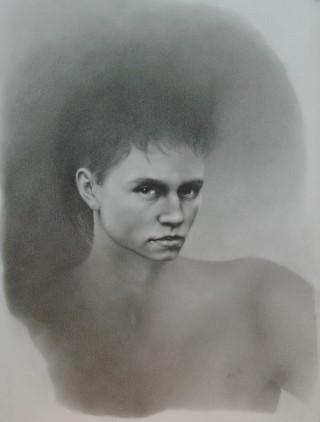 Portraitzeichnung "Der Faun"