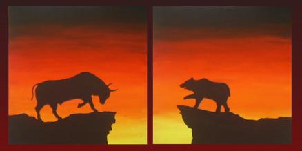 Bull and Bear (Diptychon)