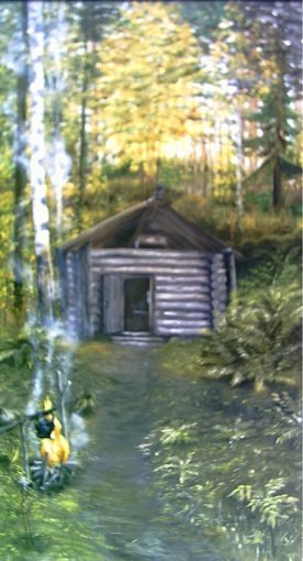 Jagdh�tte in der Taiga