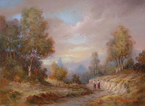 Landschaft mit Zwillinge