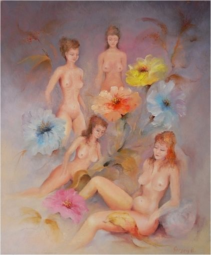  M�dchen und Blumen