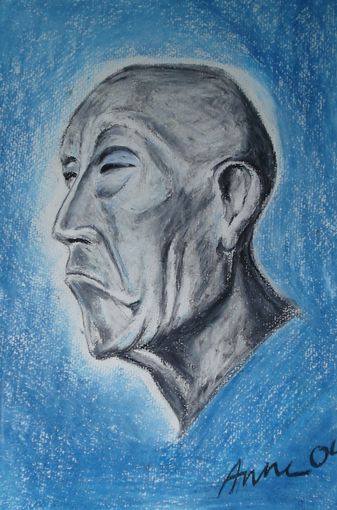 nach einer historischen  japanischen  Portraitskulptur von 1300