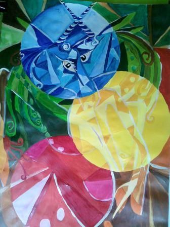 Einhoerner im Farbenspiel