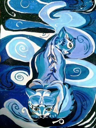 two blue cats