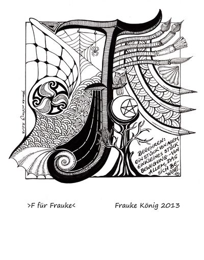 F f�r Frauke ZENtangle 13