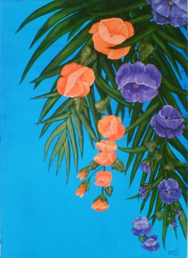 Bl�ten im Palmenzweig