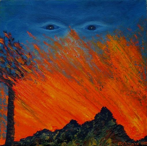 Angst Vulkanausbruch