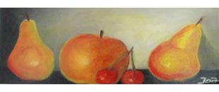 Birnen Apfel und Kirsche