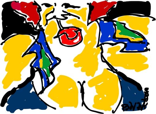 Sch�ne mit riesigen Ohrringen