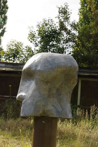 Grosser Kopf eines Denkers