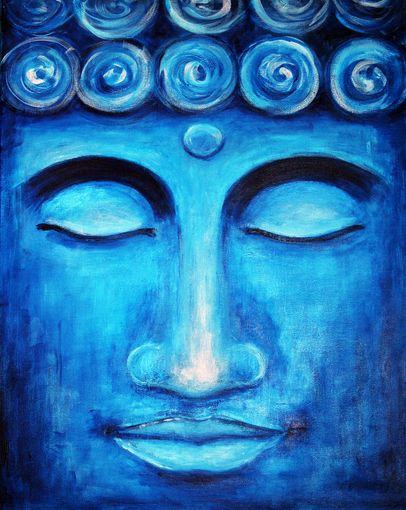 Blauer Buddha