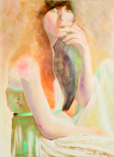 jeune fille  la cigarette