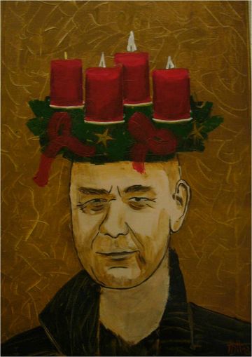 Der Mann mit dem Adventskranz