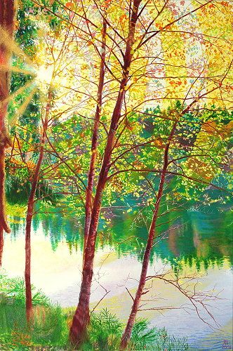 Herbstabendsonne �ber Silberteich