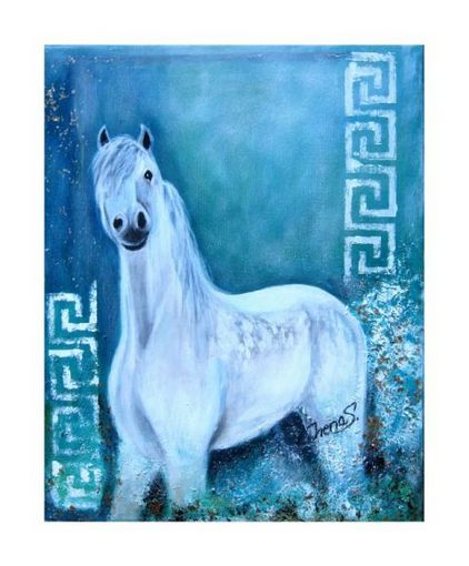 Blaues Pferd