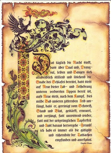 der endlose Satz von Thomas  Mann