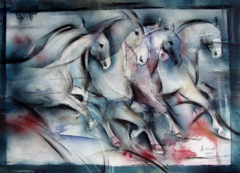 Pferde abstrakt