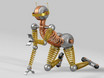Rollschuhfahrender Roboter II  Roller Skating Robot II
