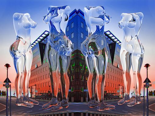 Glastorsi am Spree-Eck 2  Glass Torsos at Spree Corner 2