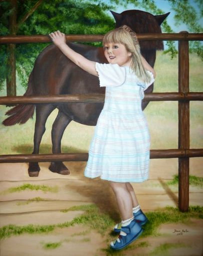 Kinderportrait mit Pferd