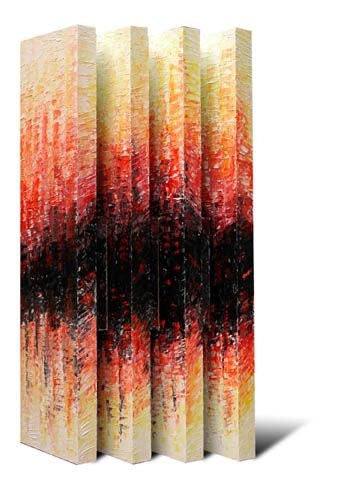 Art in space blue-black and red-black