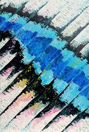 Blue-black-white diagonal