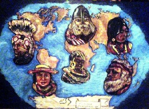 Wir sind Menschen keine G�tter - Acryl auf Leinwand